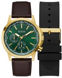 Guess - Interchangeable Straps Strap Green Dial Gold Tone - Lyst