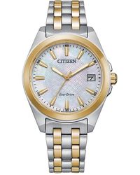 Citizen - Eco-drive Dress Classic Diamond Two-tone Stainless Steel Watch - Lyst
