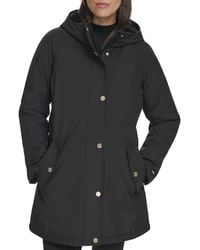 Tommy Hilfiger - Hooded Aline Soft Softshell Rain Coat Down Alternative - Lyst