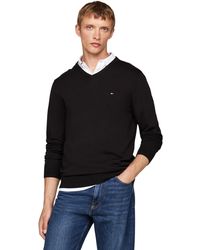 Tommy Hilfiger - 's V-neck Essential Cotton Jumper - Lyst