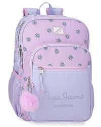 Pepe Jeans - Becca Purple School Backpack 30 X 40 X 12 Cm Polyester 14.4 L - Lyst