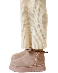 Dorothy Perkins - Hania Suedette Faux Fur Lined Stitch Detail Cosy Chunky Flatform Ankle Boots - Lyst