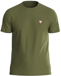 Guess - T-Shirt Uomo Maglia Cotone Jersey Stretch Logo Triangolo Basic M2YI24J1314 Taglia XXL Colore Principale Verde Militare - Lyst