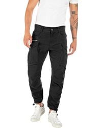 Replay - Logo Cargo Trousers - Lyst