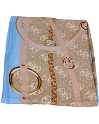 Guess - Foulard Scarf 130 X 130 Beige Multi - Lyst