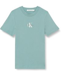 Calvin Klein - Short-sleeve T-shirt Monologo Slim Fit Crew Neck - Lyst