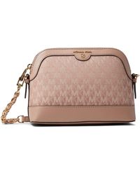 Michael Kors Womens Dark Fawn Jet Set Charm Half Dome Crossbody