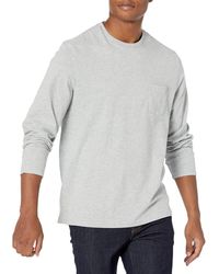 Amazon Essentials - Regular-Fit Long-Sleeve T-Shirt with Pocket - Lyst