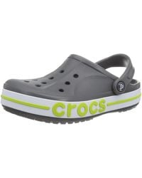 Crocs™ - Bayaband Clogs für und mit Fersenriemen für sicheren Halt 42-43 EU Slate Grey/Lime Punch - Lyst