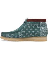 Clarks - S Originals Icon Wallabee Boot Green Paisley 26168803 - Lyst
