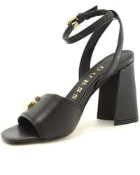 Guess - Kernara Black Leather Sandal Size 10 - Lyst