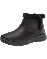 Skechers - S On The Go Joy Bundle Up Boots In Black Suede - Lyst