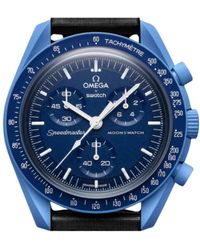 Swatch - Omega x Moon Mission to Uranus Speedmaster Blau - Lyst