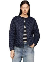 Tommy Hilfiger - Steppjacke Down Quilted Collarless mit Knopfleiste - Lyst