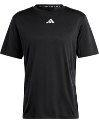 adidas - HIIT Workout 3-Stripes Tee T-Shirt - Lyst