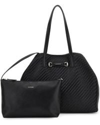 Guess - Vikky II Large 2 In 1 Tote Bag L Black - Lyst