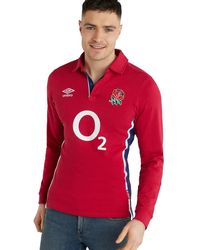 Umbro - England Alternate Long Sleeve Classic Rugby Shirt 2021 2022 Red/blue Medium - Lyst