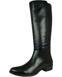Geox - D Laceyin C S Leather Tall Boots-black-5 - Lyst