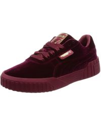 PUMA - Cali Lace Up Red Velvet S Trainers 369887 01 - Lyst