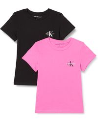 Calvin Klein - T-Shirts Kurzarm 2-Pack Monologo Slim Tee Rundhalsausschnitt - Lyst