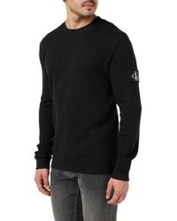 Calvin Klein - Jeans T-shirt Met Lange Mouwen Badge Wafel Ls Basic - Lyst