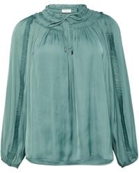 S.oliver - Tunika-Bluse mit Rüschen-Details Petrol 46 - Lyst