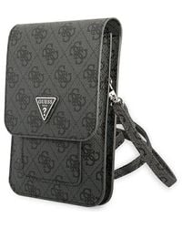 Guess - Bolso Guwbsatmgr Gris Saffiano Triangle - Lyst