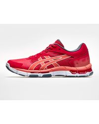 asics gel professional 14 ff orange netball trainers