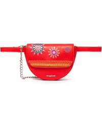 Desigual - Red Rino Ada Nyon Dala Design Bum Bag With Chain Strap For Shoulder - Lyst