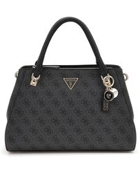 Guess - Noelle II Luxury Satchel Coal Logo - Lyst