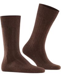 FALKE - Socken Lhasa Rib - Merinowoll-/Kaschmirmischung, 1 Paar, Braun (Brown 5930), Größe: 47-50 - Lyst