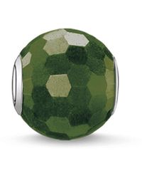 Thomas Sabo - Bead Heliotrop grün facettiert Karma Beads 925 Sterling Silber K0090-652-6 - Lyst