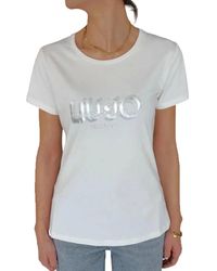 Liu Jo - T-Shirt Liu Jo TA5214-JS003-M9136 ECS T-Shirt Moda M/C Panna - Lyst