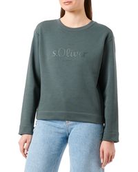 S.oliver - Sweatshirt mit Logo Print Green - Lyst