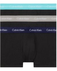 Calvin Klein - 3er Pack Boxershorts Low Rise Trunks Baumwolle mit Stretch - Lyst