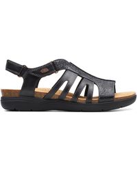 Clarks - April Belle Flat Sandal - Lyst