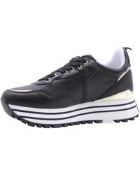 Liu Jo - BF3003 Maxi Wonder Calf Black Fashion Sneaker für aus Leder mit mittlerem Keilabsatz - Lyst