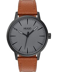 HUGO - By Boss Analog Quartz Watch With Leather Strap 1530075 - Lyst