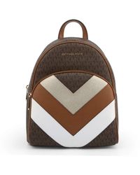 Michael Kors - Abbey Monogrammed Pvc Coated Canvas Backpack With Chevron Pattern - Lyst
