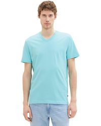 Tom Tailor - 1036403 Basic T-Shirt mit V-Ausschnitt - Lyst