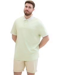 Tom Tailor - Plussize Basic Piqué Poloshirt mit Logo-Print - Lyst