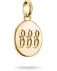 Thomas Sabo - Charm Club Connect CC1255-414-14 Pendentif en forme de chiffre 888 avec pierres Plaqué or 18 carats Argent 925 recyclé - Lyst