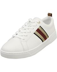 Ted Baker - Baily Womens Fashion Trainers In White Red - 7 Uk - Lyst