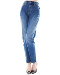 Calvin Klein Jeans Donna a Vita Alta a Lavaggio Scuro - Taglia W30 / - Blu