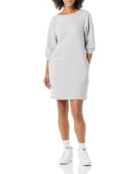 Amazon Essentials - Fleece Blouson Sleeve Crewneck Sweatshirt Dress - Lyst