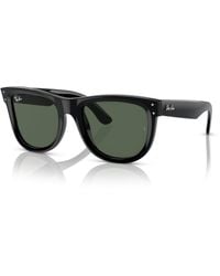 Ray-Ban - Wayfarer Reverse Zonnebrillen Zwart Montuur Groen Glazen 53-20 - Lyst