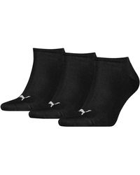 PUMA - Sneaker Socks 3 Pair Pack Black 9 11 Uk - Lyst