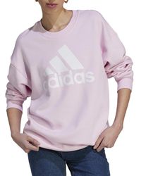 adidas - Felpa da donna W BL FT O SWT a maniche lunghe - Lyst