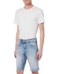 Replay - Jeans Shorts Grover Short Straight-Fit mit Super Stretch - Lyst