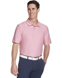 Skechers Pitch Shot Short Sleeve Solid Golf Polo - Pink